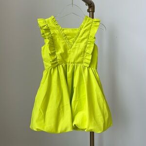Habitual toddler girls lime green dress.
